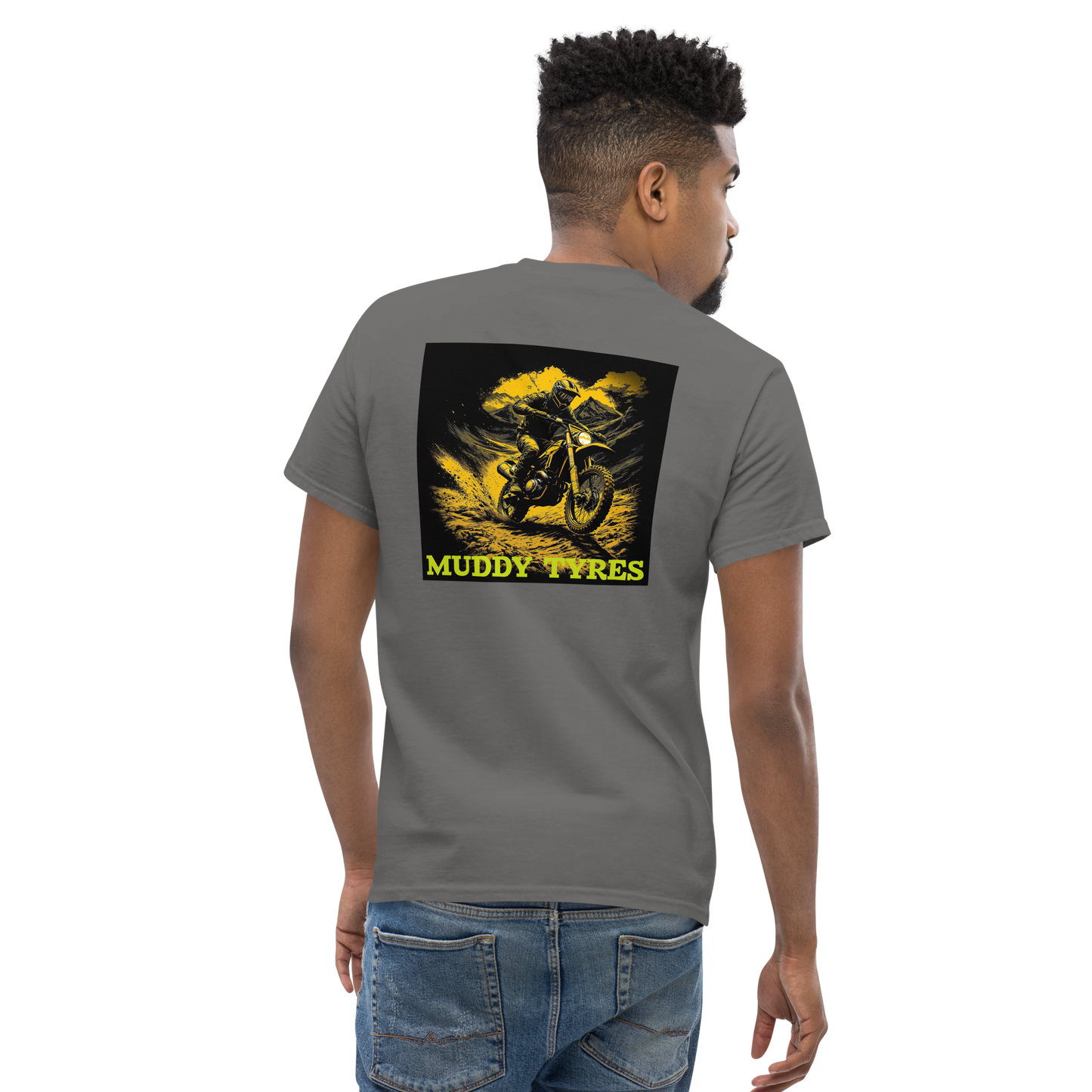 Short Sleeve T Shirt Muddy Tyres Motorbike