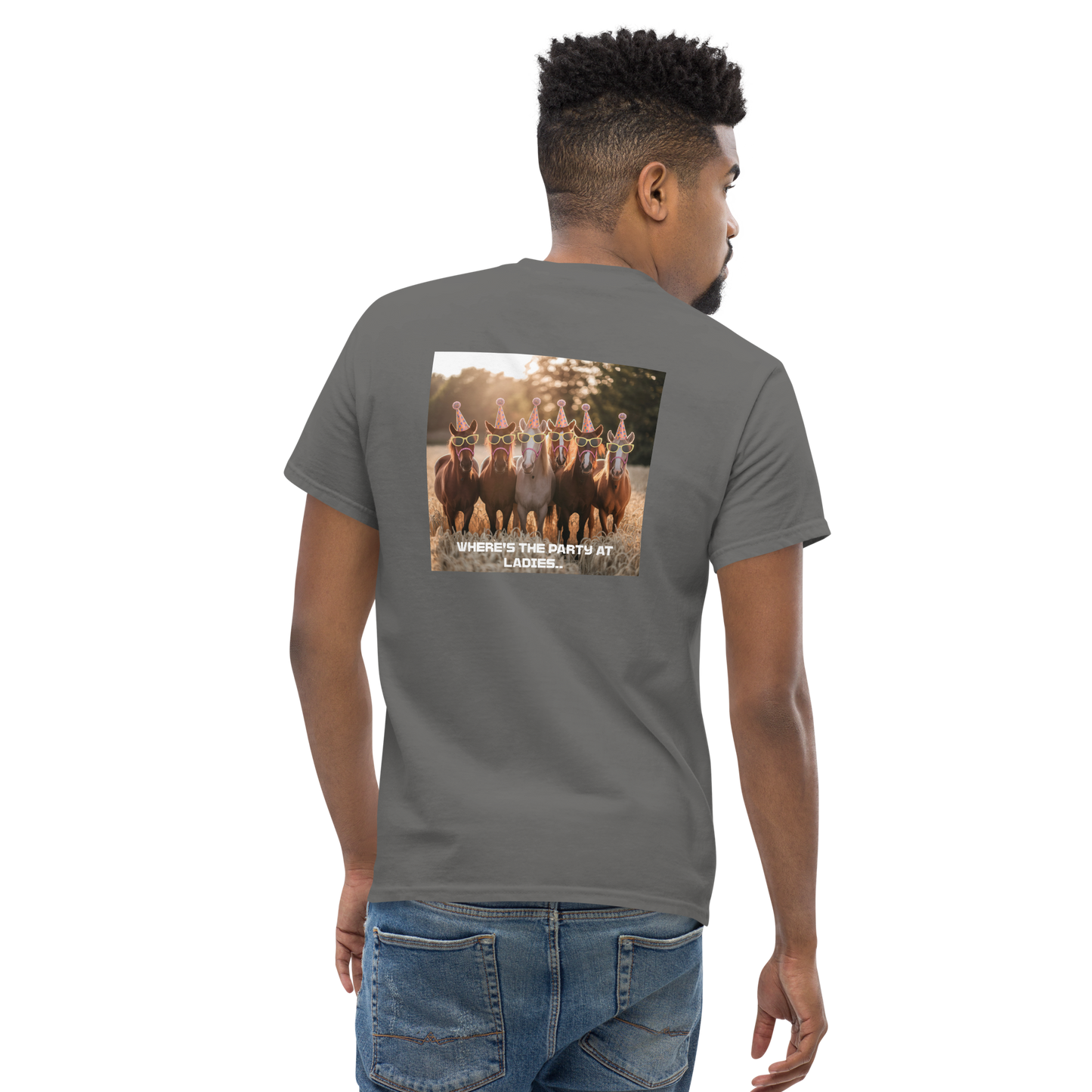 Short Sleeve T Shirt Party Horses