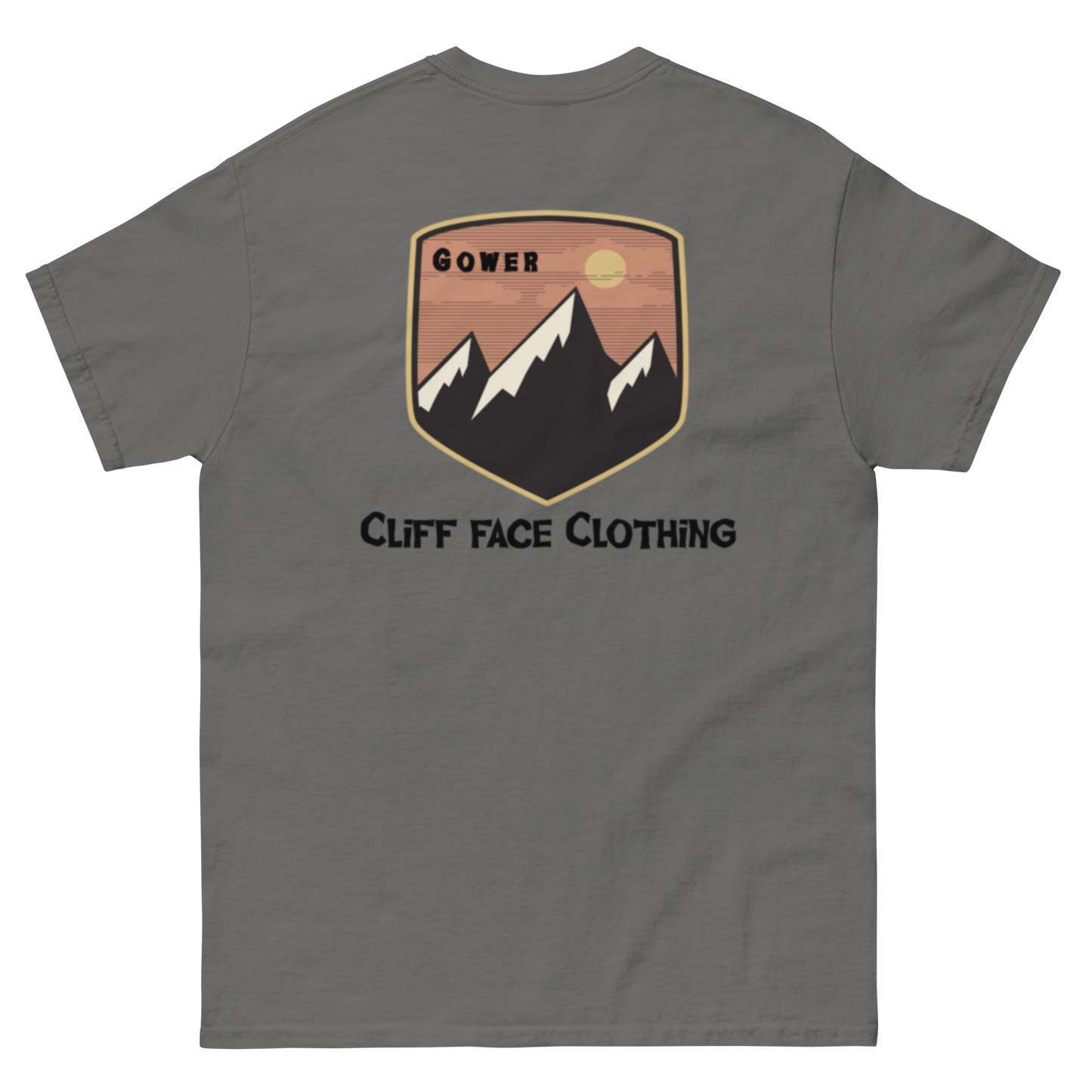 short Sleeve T Shirt Classic Cliff Face Design