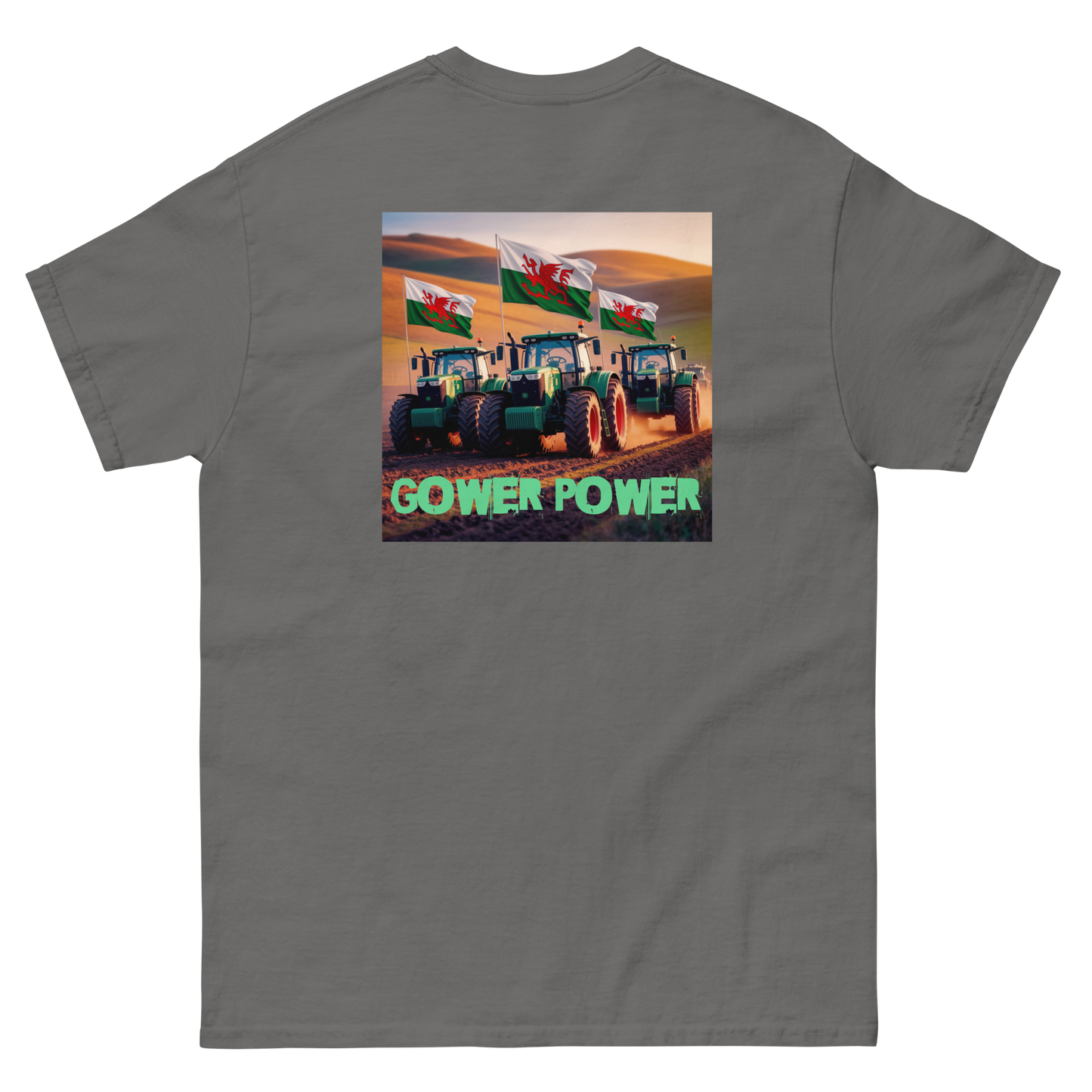 Short Sleeve T Shirt Gower Power three tractors
