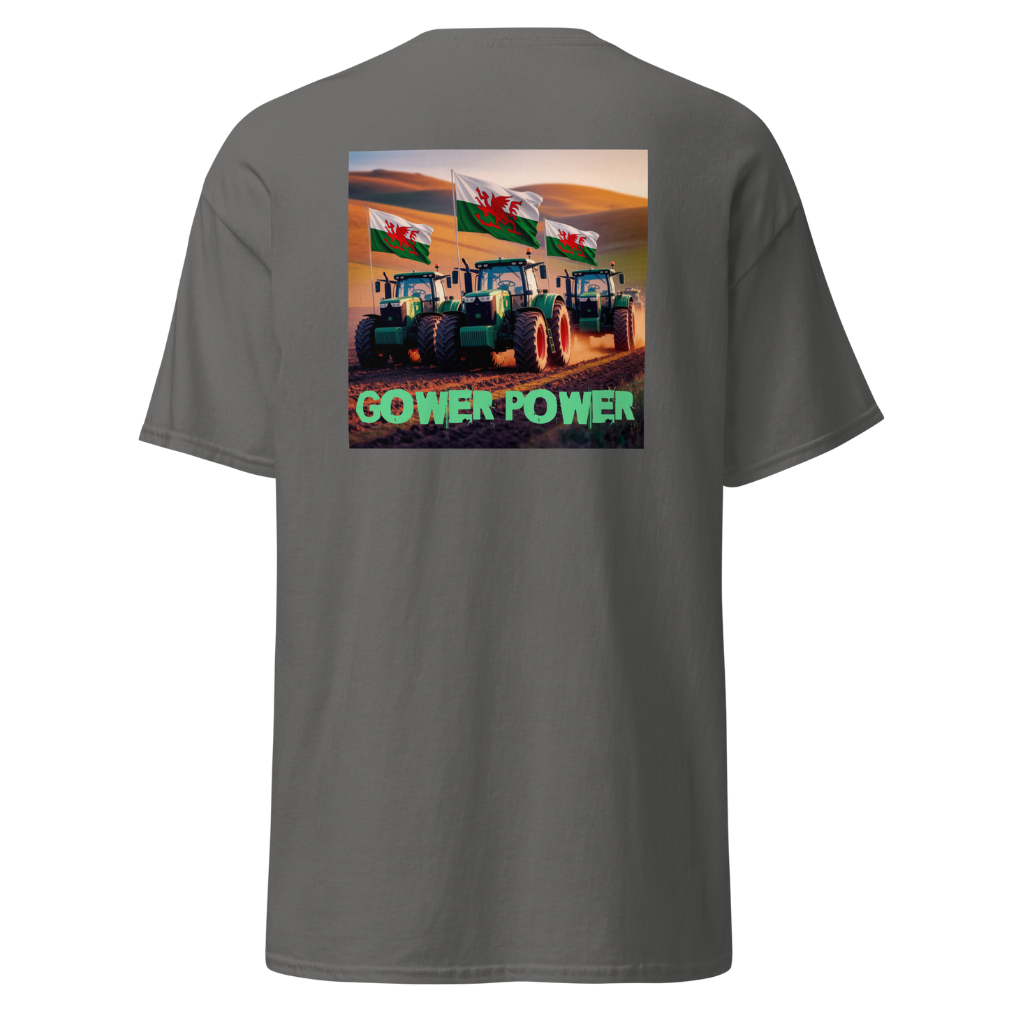 Short Sleeve T Shirt Gower Power three tractors