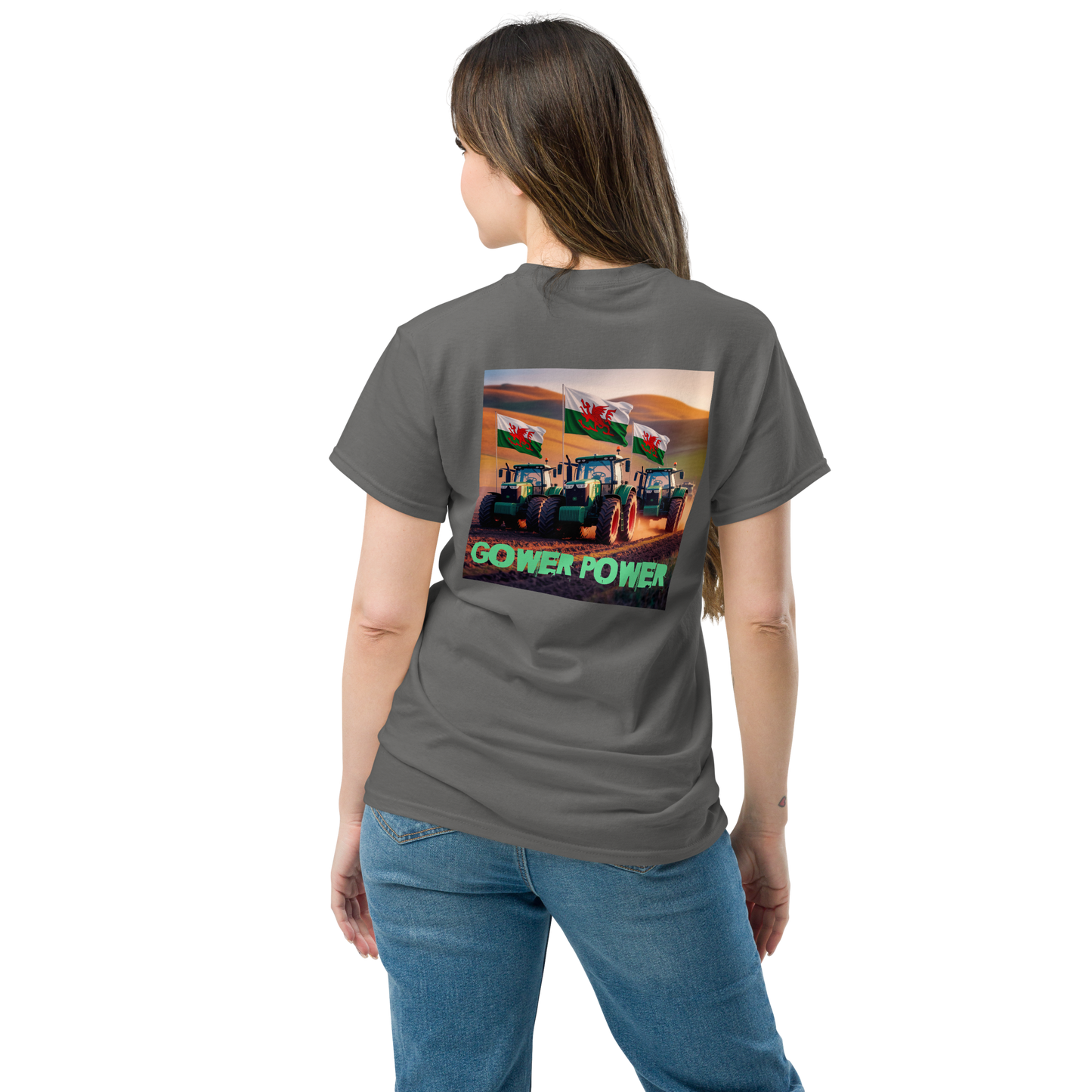 Short Sleeve T Shirt Gower Power three tractors