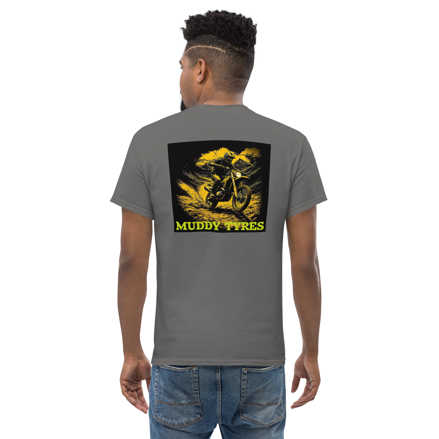 Short Sleeve T Shirt Muddy Tyres Motorbike