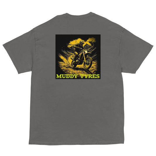 Short Sleeve T Shirt Muddy Tyres Motorbike