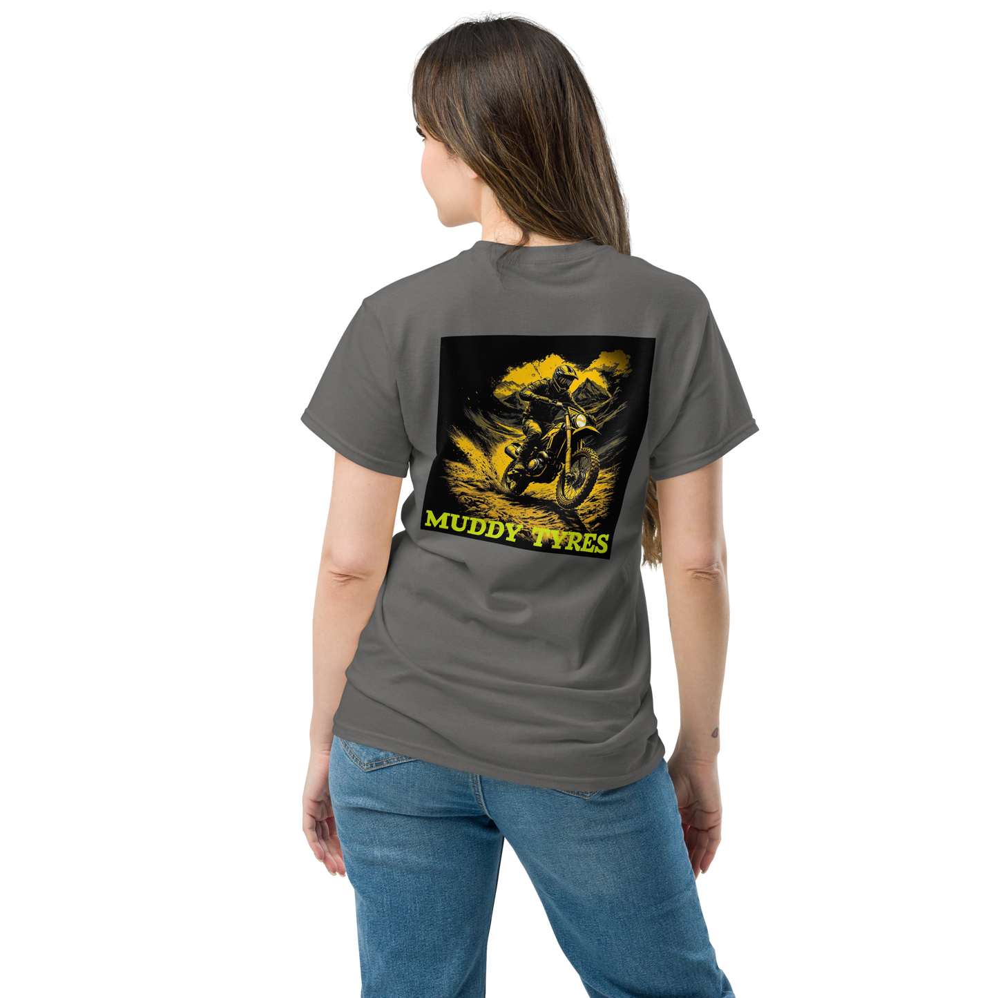 Short Sleeve T Shirt Muddy Tyres Motorbike