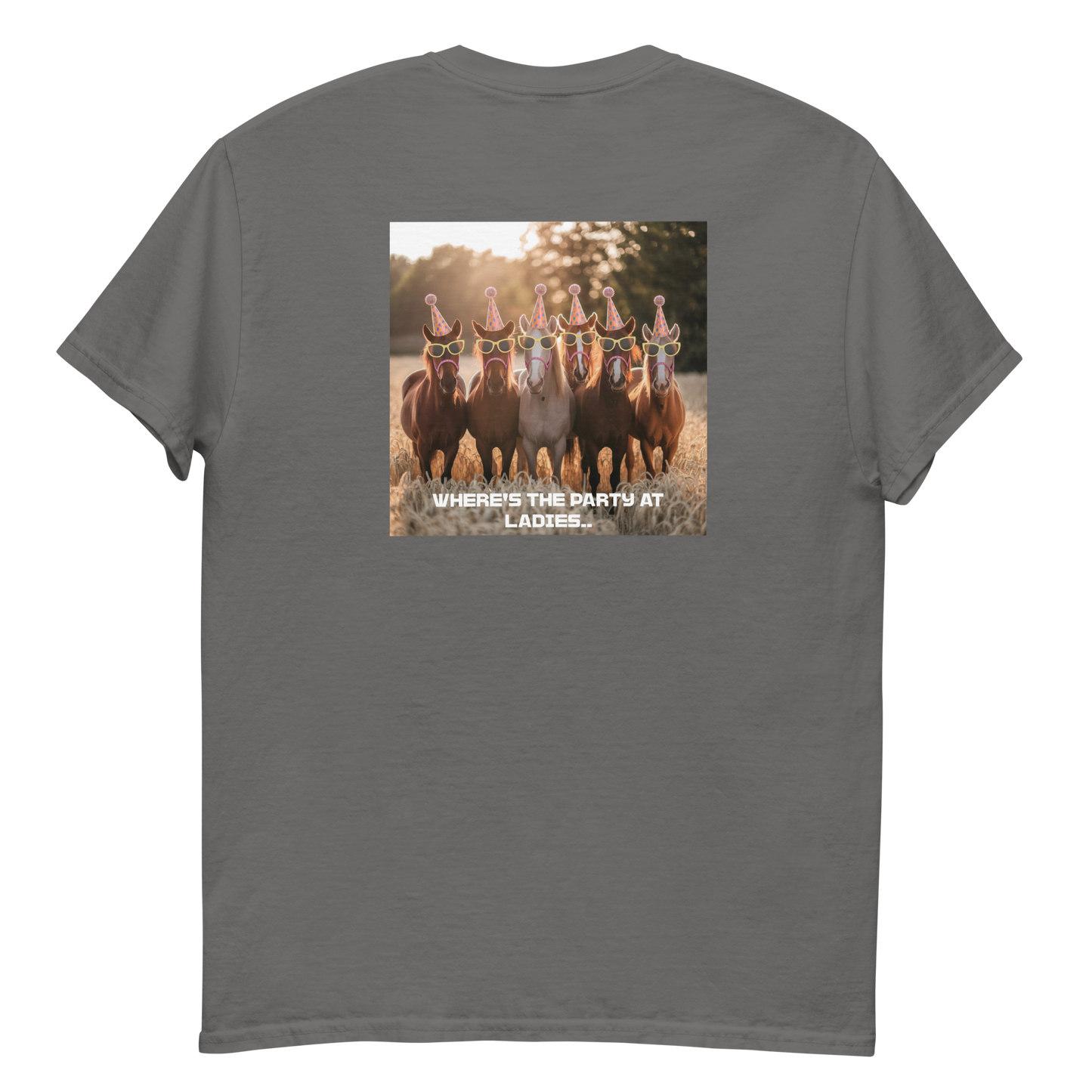 Short Sleeve T Shirt Party Horses