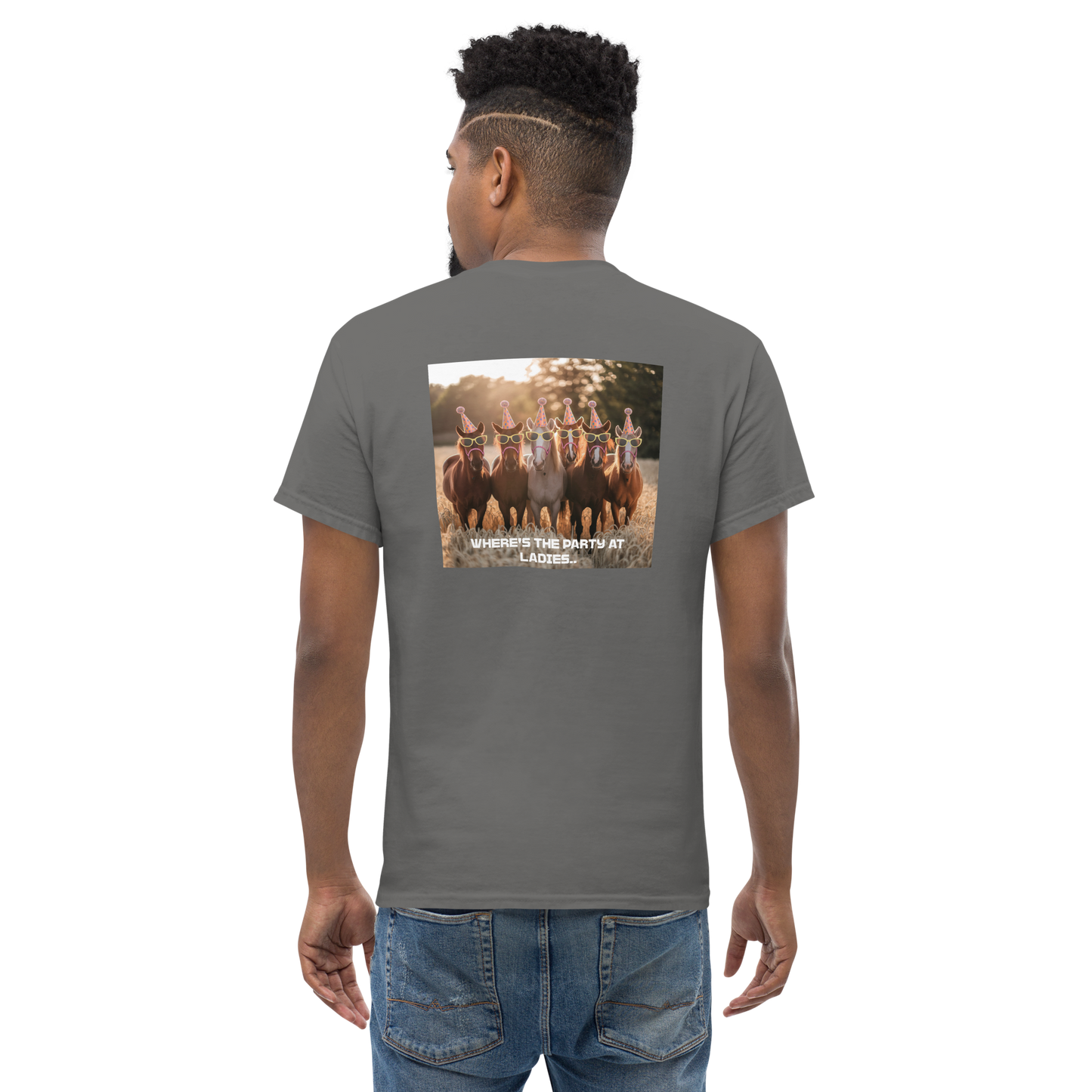 Short Sleeve T Shirt Party Horses