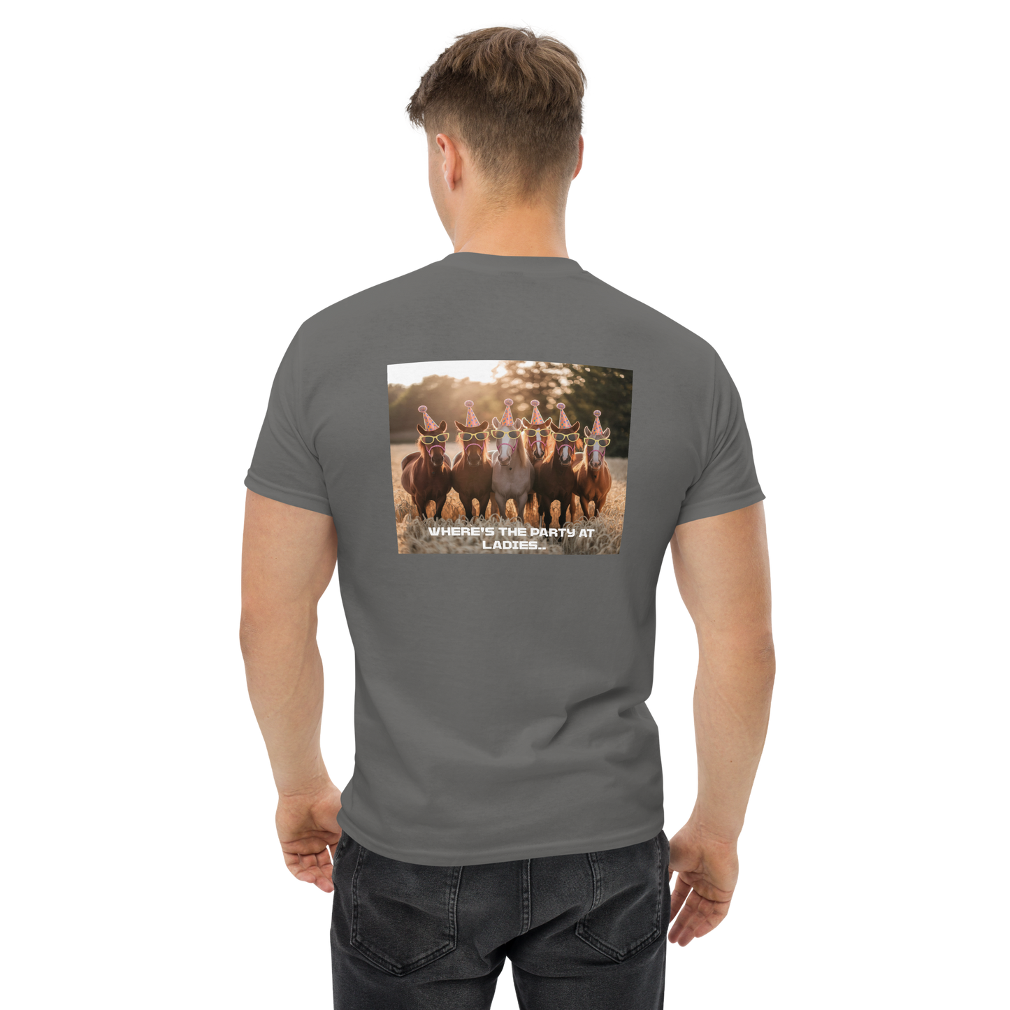 Short Sleeve T Shirt Party Horses