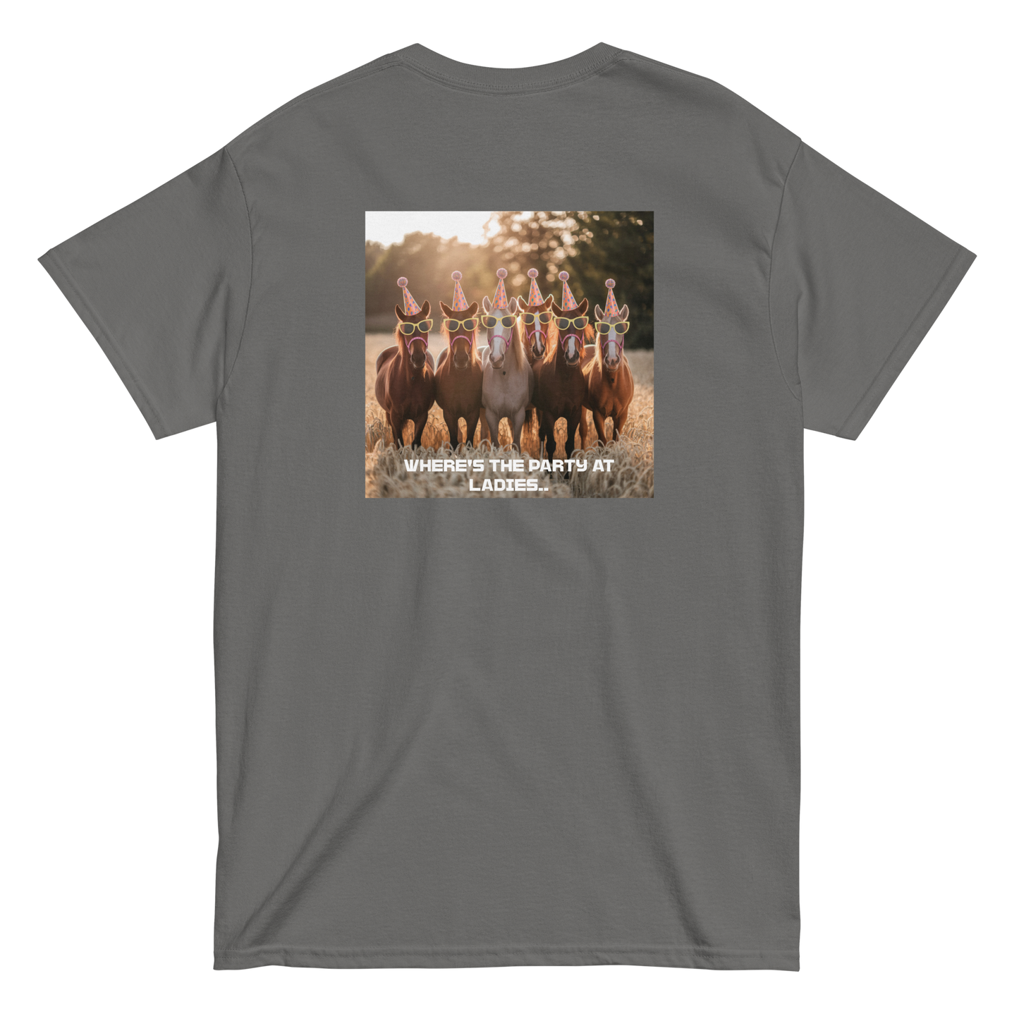 Short Sleeve T Shirt Party Horses
