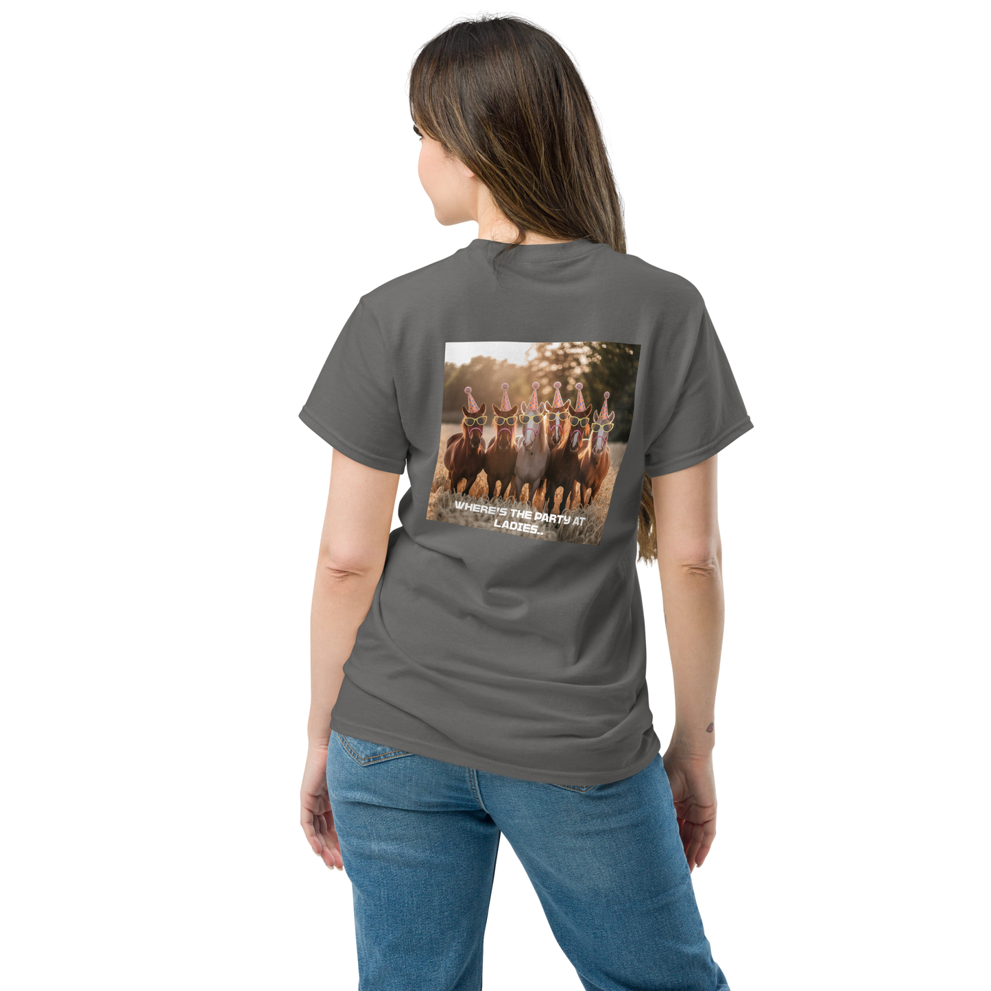 Short Sleeve T Shirt Party Horses