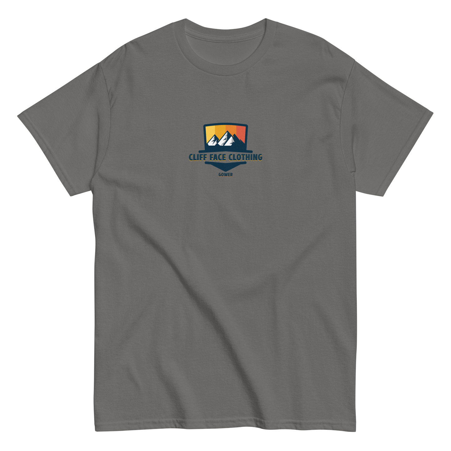 short Sleeve T Shirt Classic Cliff Face Design